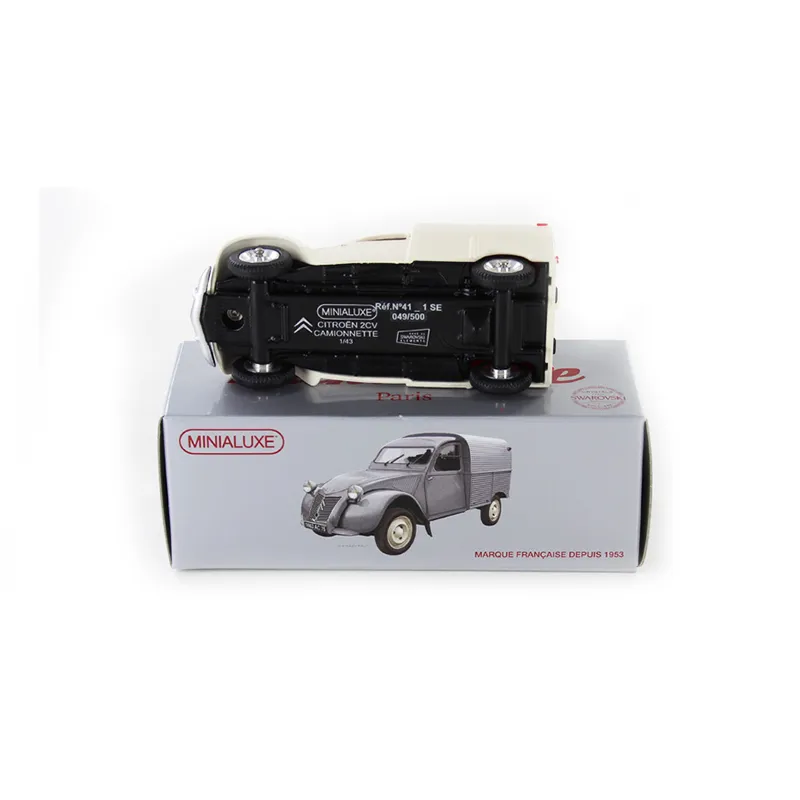 voitures-miniatures-minialuxe-Citroën-2CV-Camionnette-1-porte-blanc-3.webp