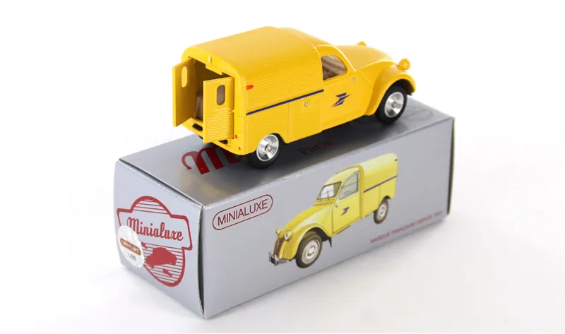 voitures-miniatures-minialuxe-Citroën-2CV-Camionnette-2-portes-poste-10.webp