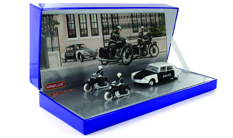 [34_10] 1:43 CORTEGE MOTOS NOIR+ DS POLICE