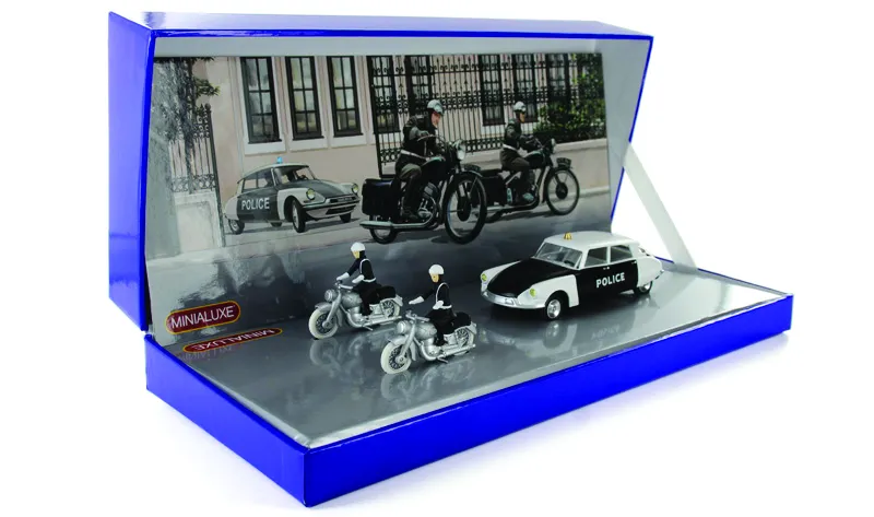 1:43 CORTEGE MOTOS GRIS + DS POLICE