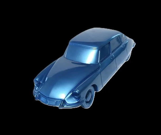 1:16 CITROËN DS BLEU (RESINE PLEINE, 2.7 Kgs)