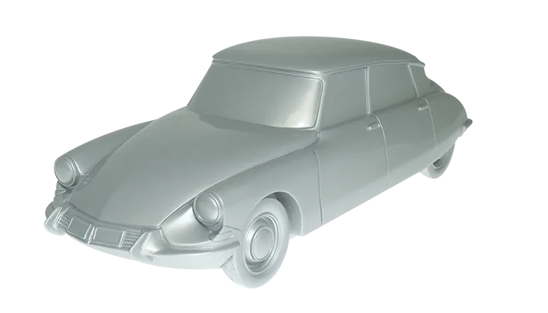[F101_3 S2] 1:16 CITROËN DS ARGENT (RESINE PLEINE, 2.7 Kg)