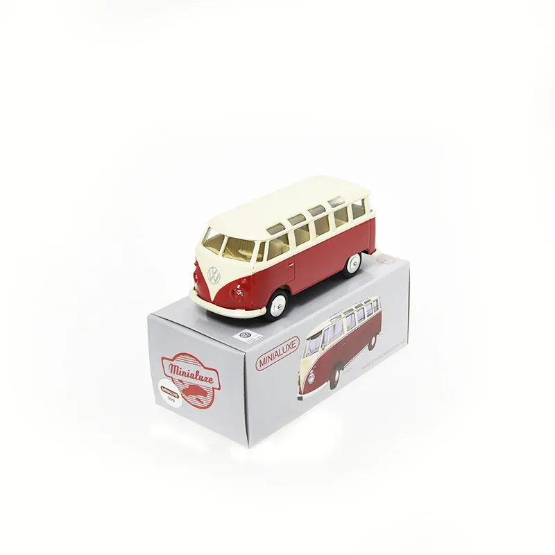 [K117_4 SE] 1:43 VOLKSWAGEN COMBI BUS SAMBA ROUGE