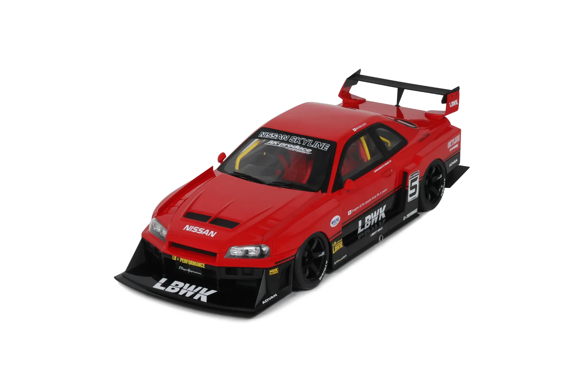 1:18 LB-ER34 SUPER SILHOUETTE SKYLINE ACTIVE RED 2020
