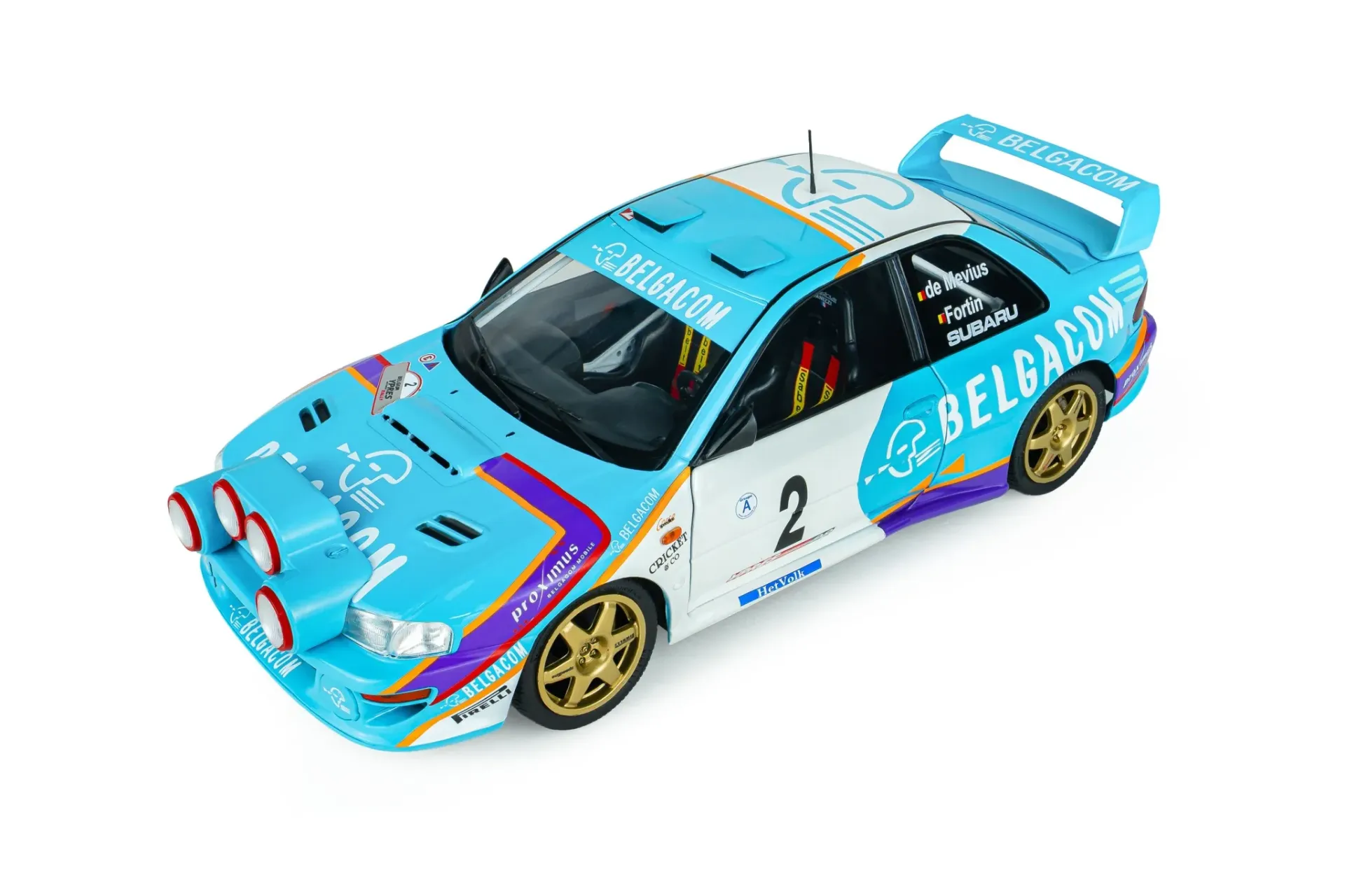[S1807411] 1:18 SUBARU IMPREZA S5 WRC99 GREEN #2 G.DE MEVIUS/J-M.FORTIN BELGIUM