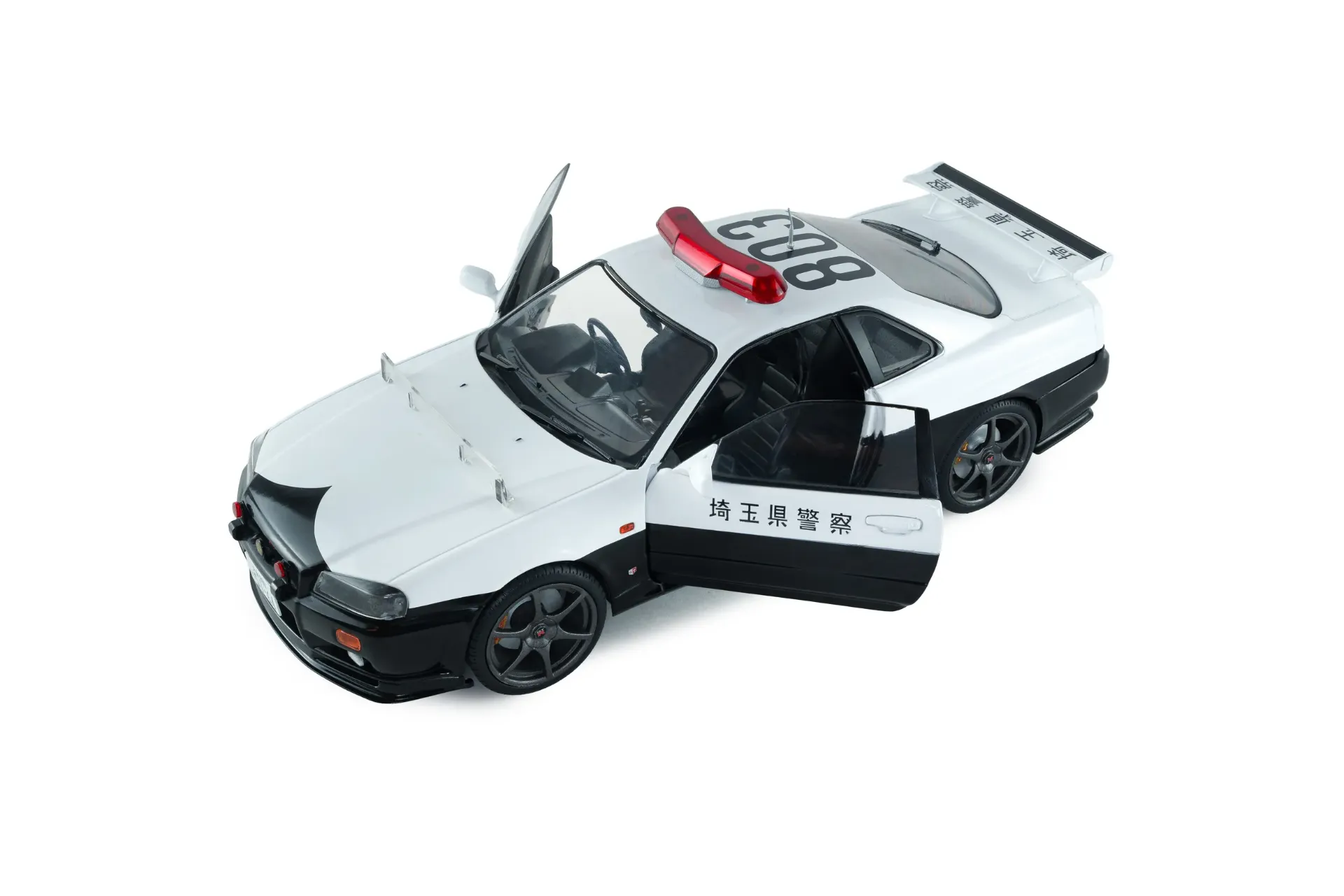 [S1804317] 1:18 NISSAN SKYLINE (BNR34) GT-R JAPANESE POLICE WHITE 1999