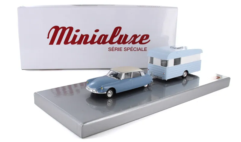 [33_3] 1:43 CITROËN DS BLEU + CARAVANE DIGUE