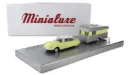 1:43 CITROËN DS JAUNE + CARAVANE  DIGUE