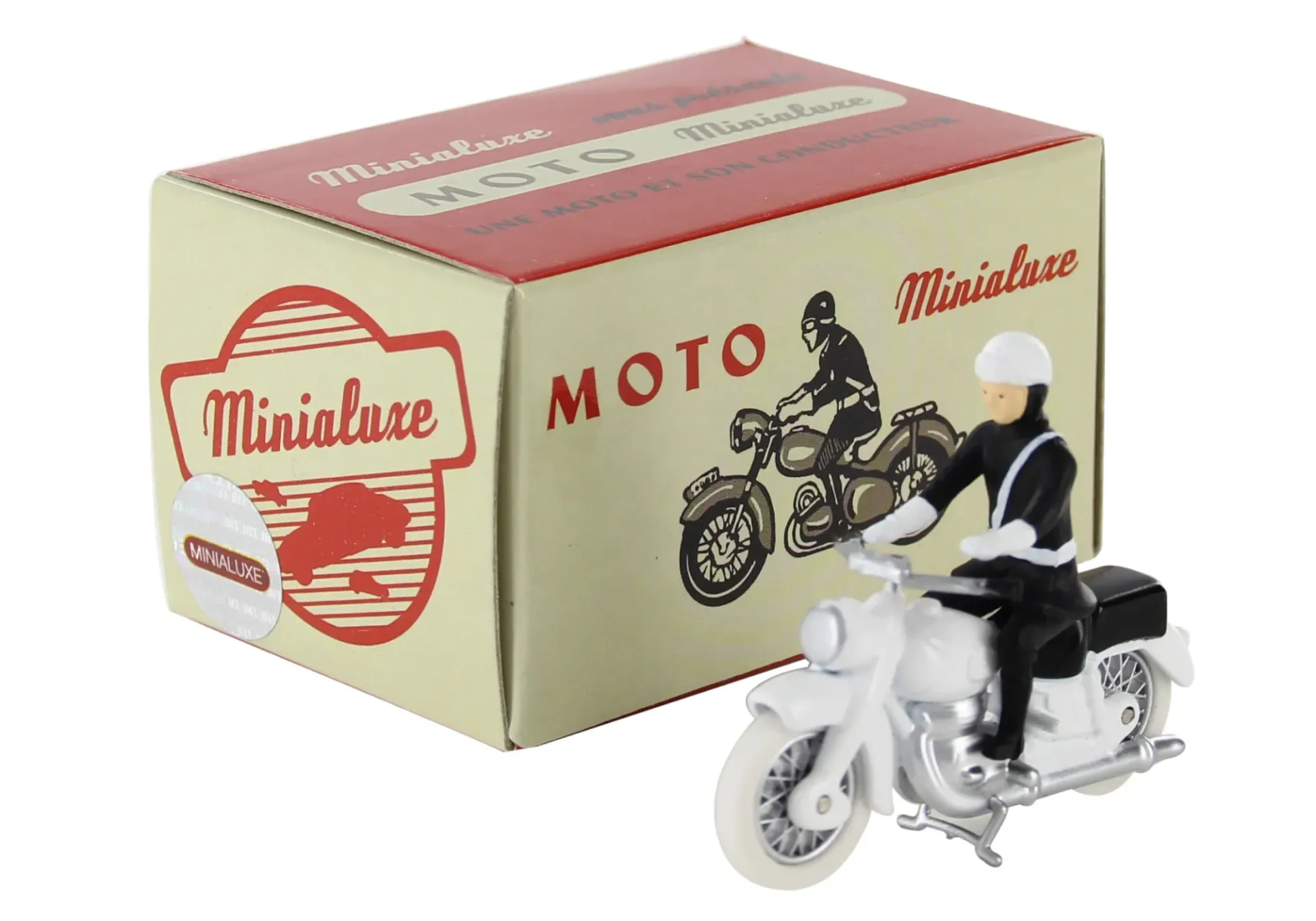 [34_5] 1:43 MOTARD AMBULANCE AVEC MOTO BLANCHE